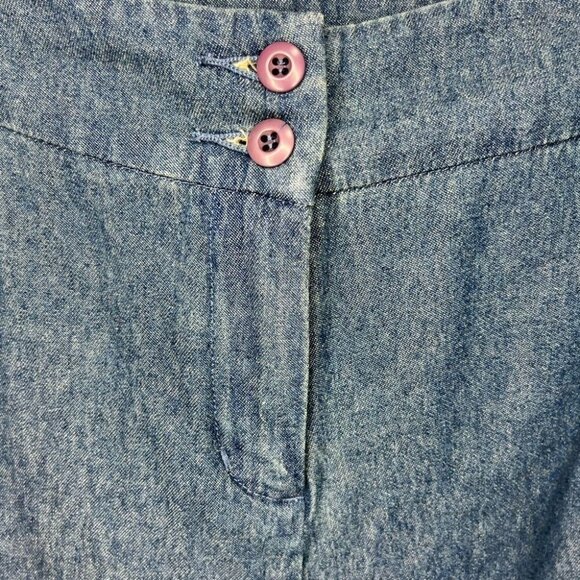 Vintage High Rise Wide  Leg Denim Capris size 8 - Picture 3 of 6
